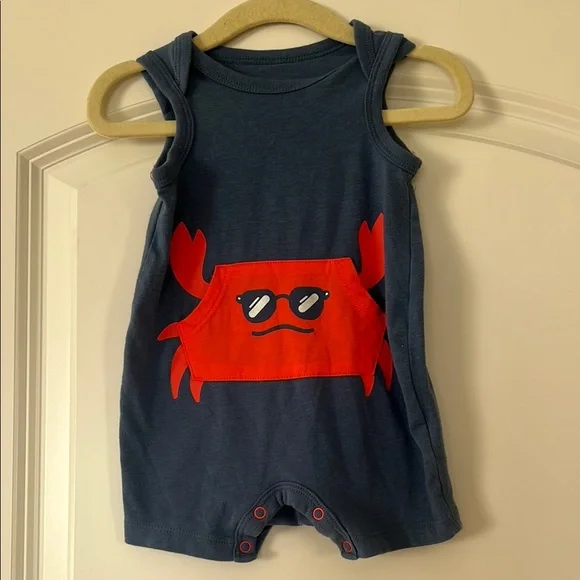 Cat & Jack | (0-3M) Cute Crab Baby Romper - Picture 1 of 5